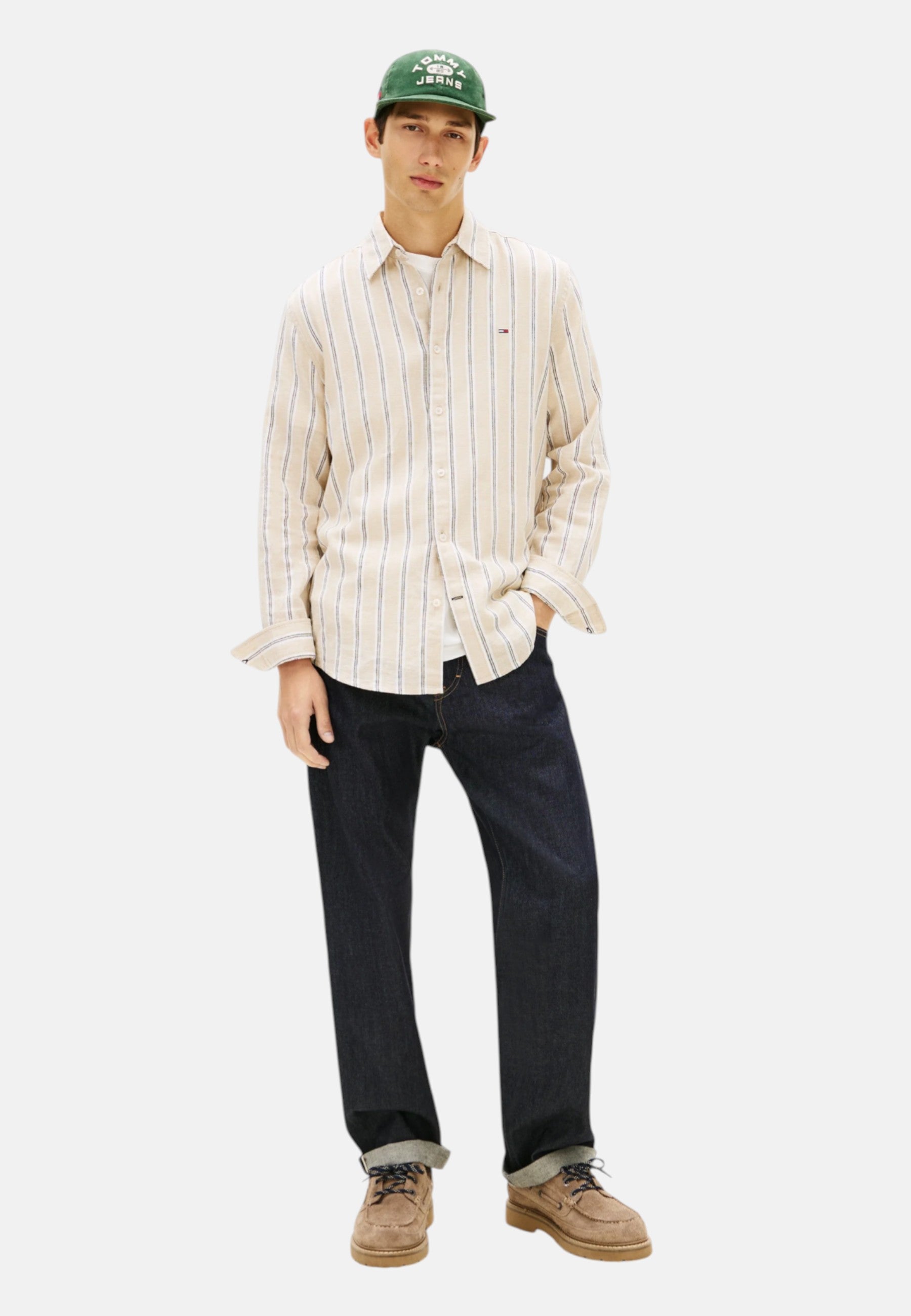 Camicia Uomo Tommy Hilfiger Beige