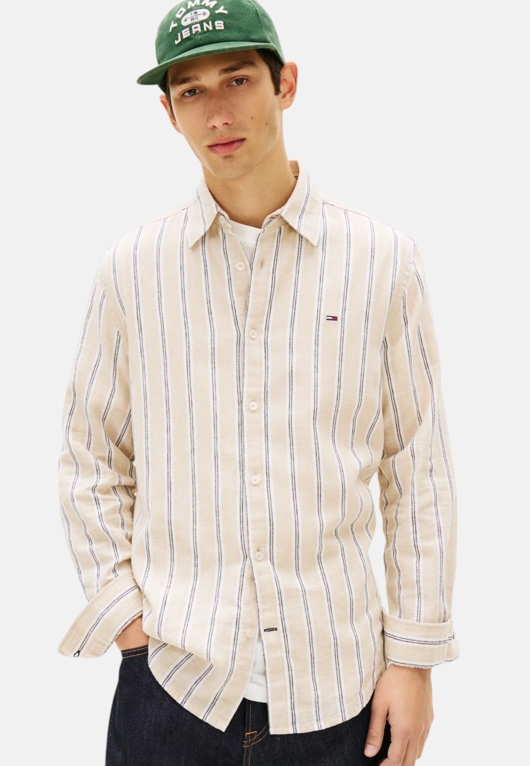 Camicia Uomo Tommy Hilfiger Beige