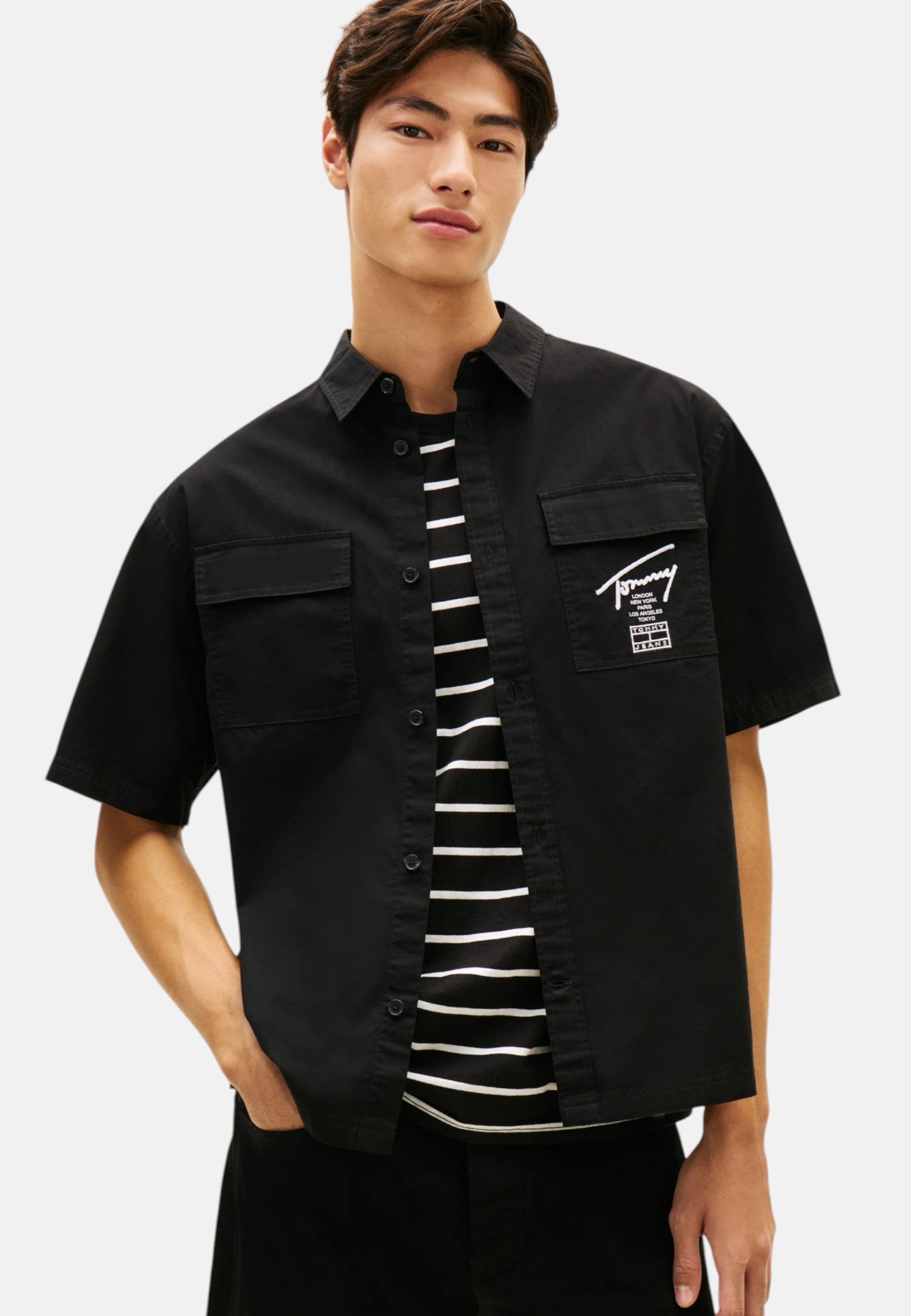 Camicia Uomo Tommy Hilfiger Nero