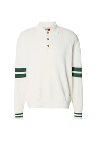 Polo a maniche Lunghe Tommy Hilfiger Bianco