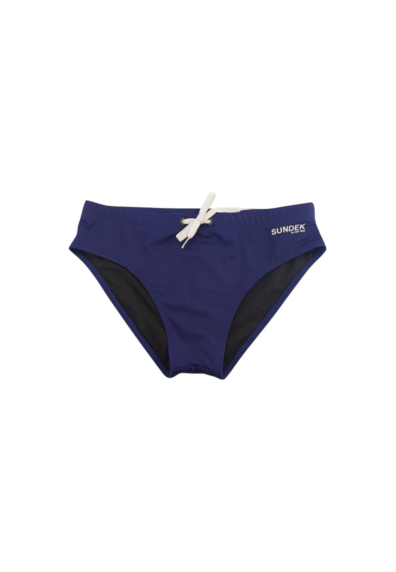 Slip Mare Uomo Sundek Stampa in Econyl Navy 01