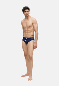 Slip Mare Uomo Sundek Stampa in Econyl Navy 01