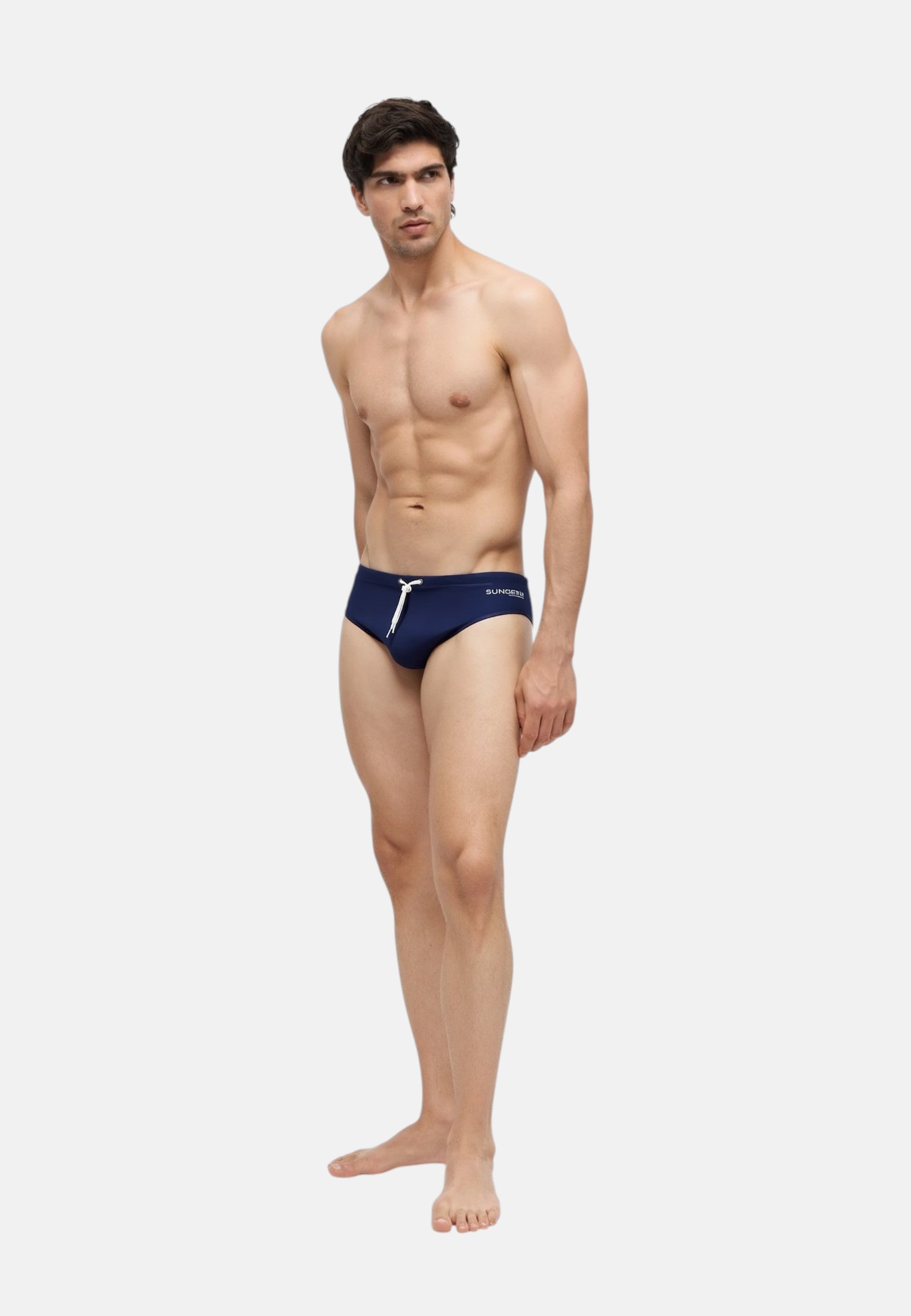 Slip Mare Uomo Sundek Stampa in Econyl Navy 01