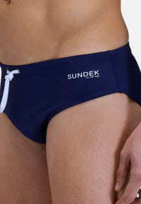 Slip Mare Uomo Sundek Stampa in Econyl Navy 01