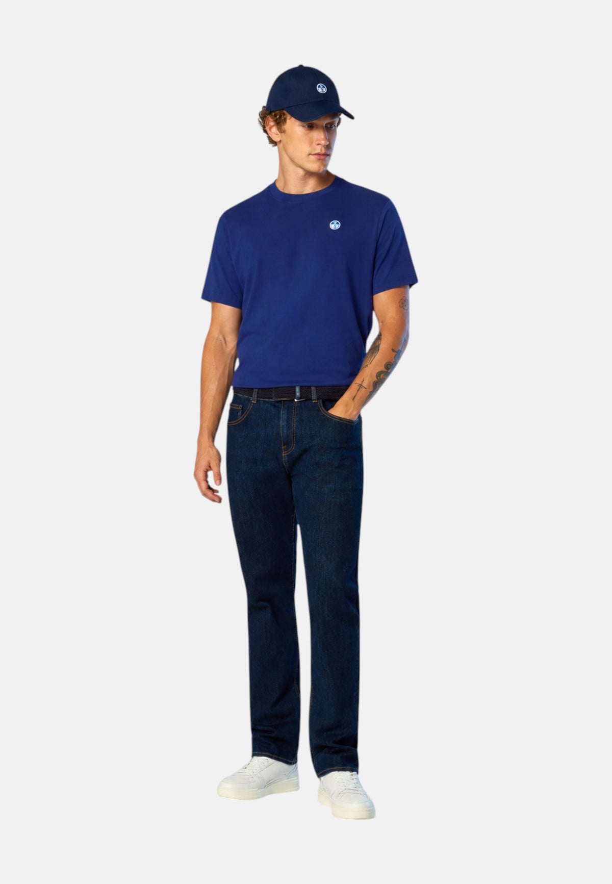 T-shirt con patch logata Uomo North Sails Ocean Blue