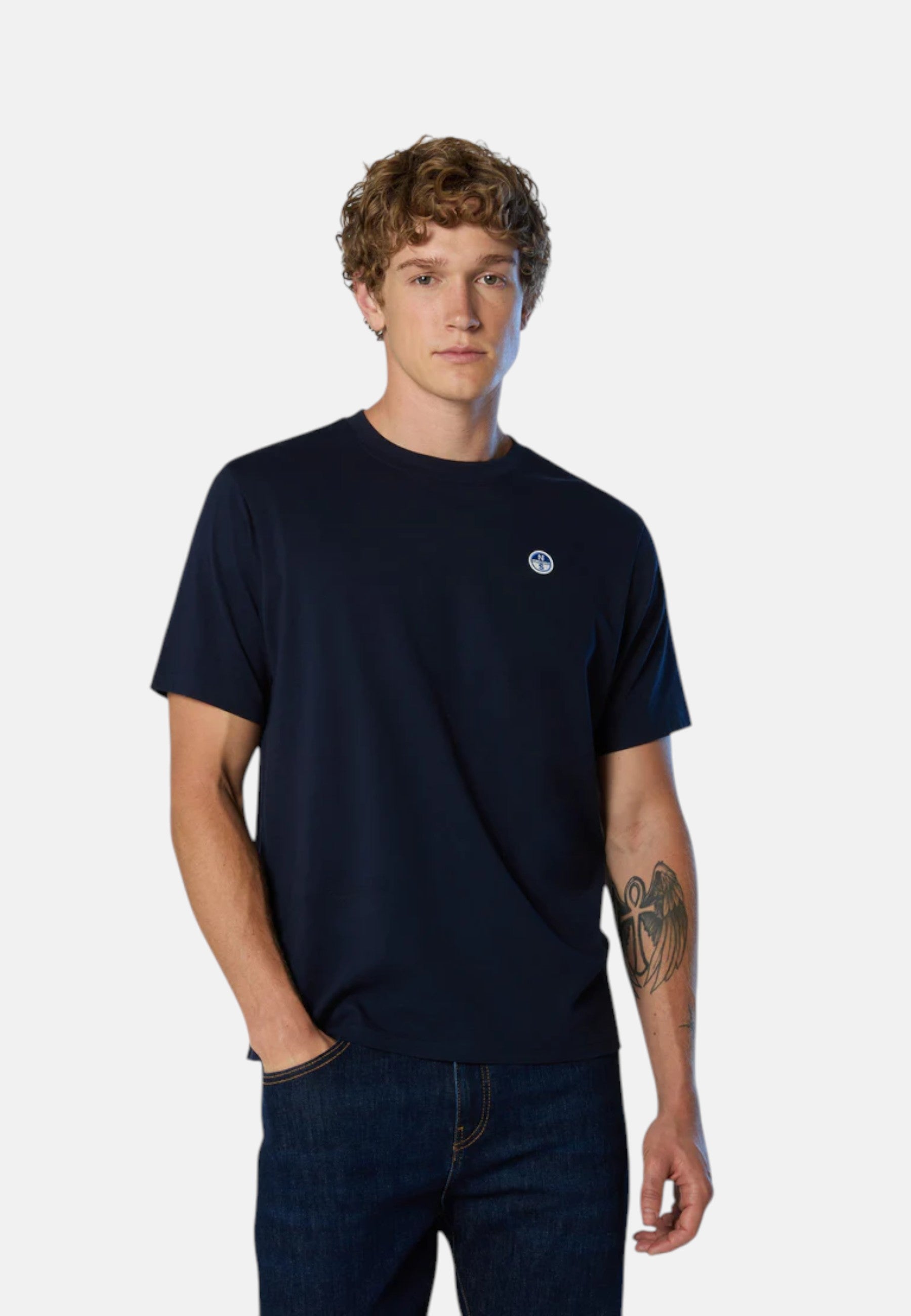 T-shirt con patch logata Uomo North Sails Blue Navy