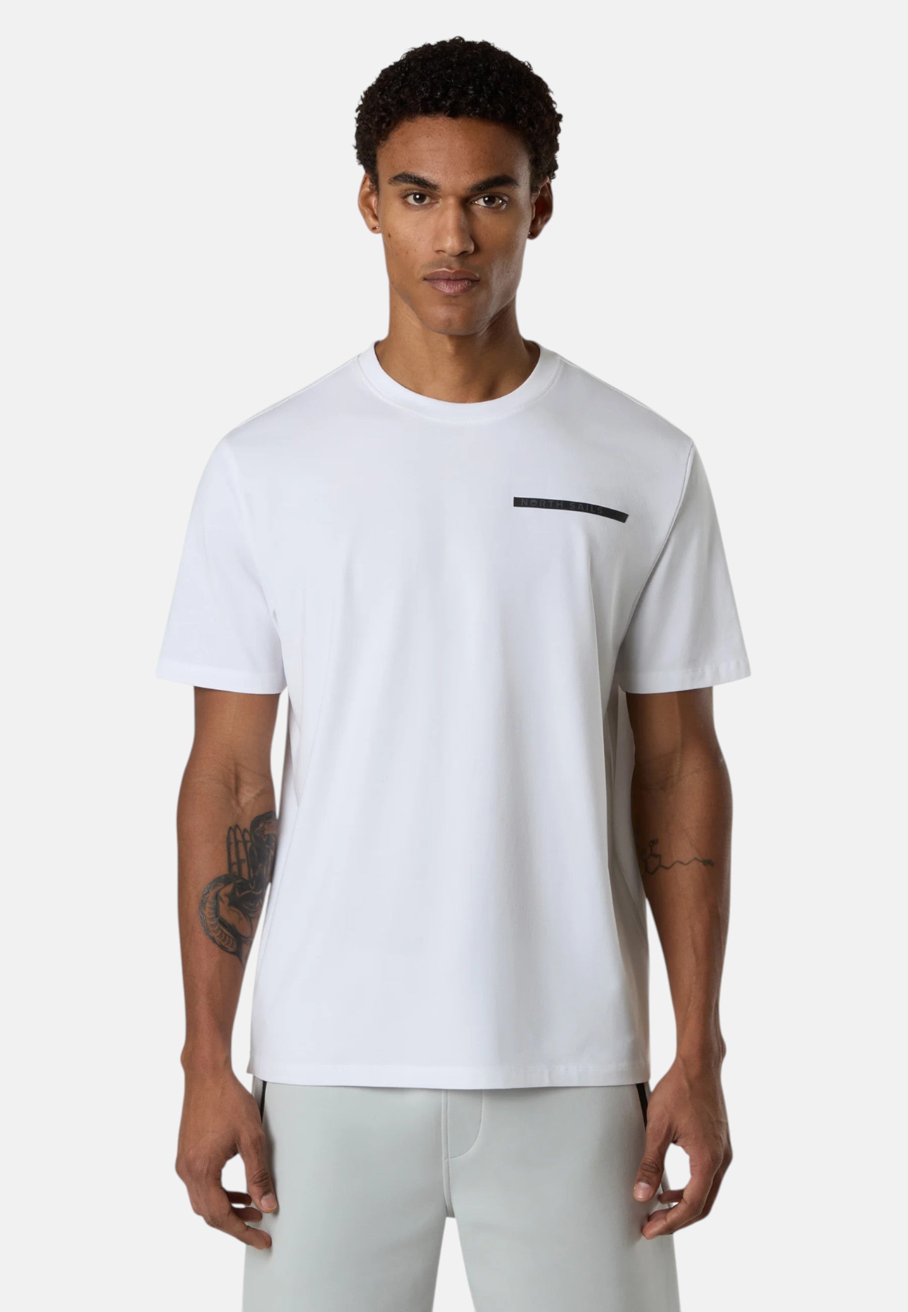 T-shirt Uomo con lettering North Sails in rilievo White