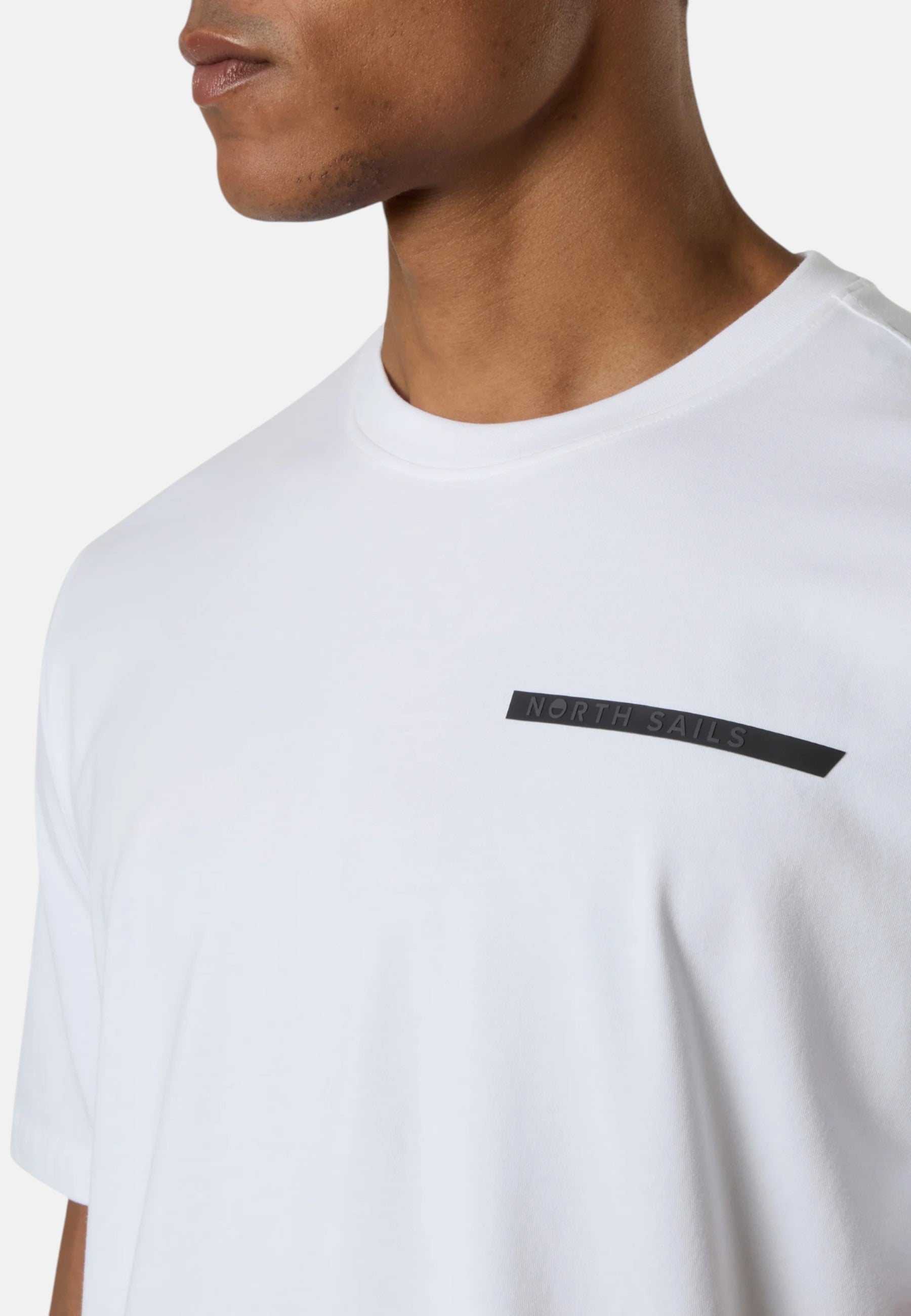 T-shirt Uomo con lettering North Sails in rilievo White