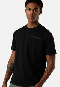 T-shirt Uomo con lettering North Sails in rilievo Black