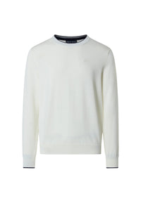 Maglione girocollo con logo tono su tono Uomo North Sails Marshmallow