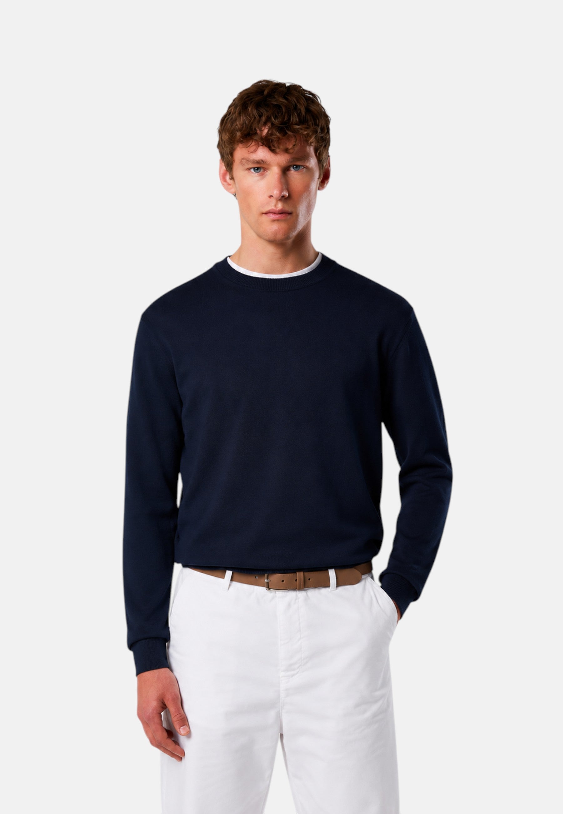 Maglione girocollo leggero Uomo North Sails Blue Navy