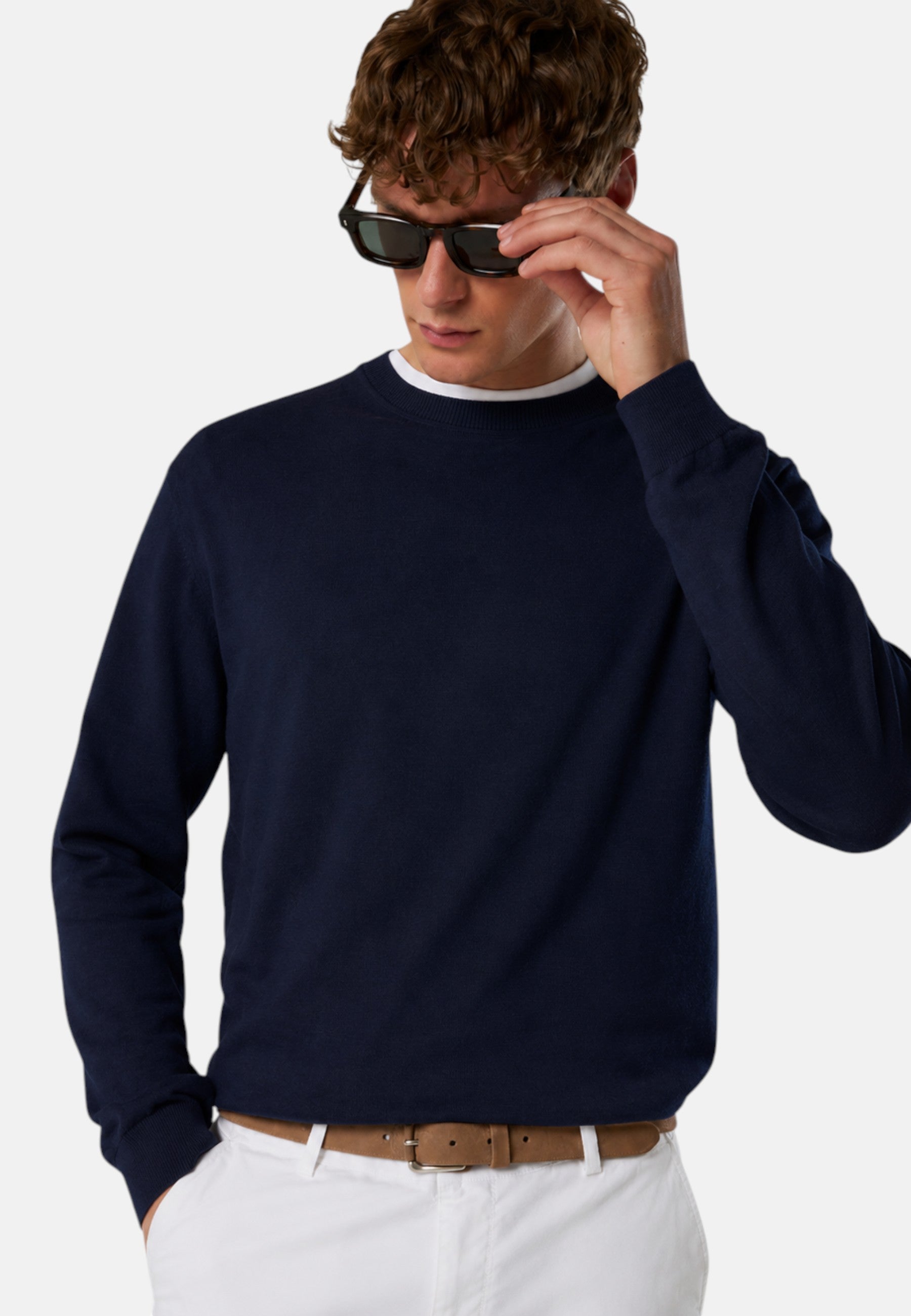 Maglione girocollo leggero Uomo North Sails Blue Navy