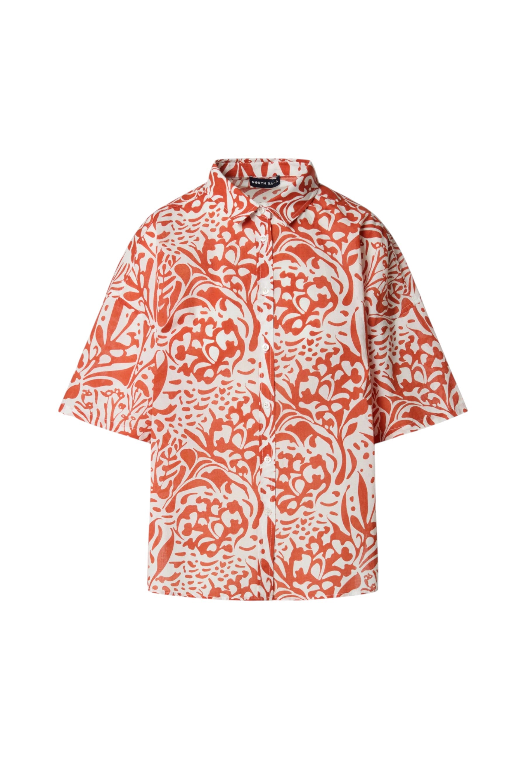 Camicia Donna in mussola con stampa corallo North Sails Combo 2
