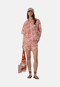 Camicia Donna in mussola con stampa corallo North Sails Combo 2