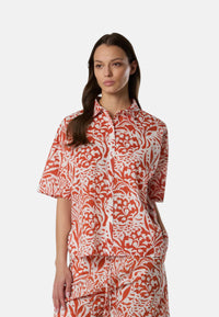 Camicia Donna in mussola con stampa corallo North Sails Combo 2