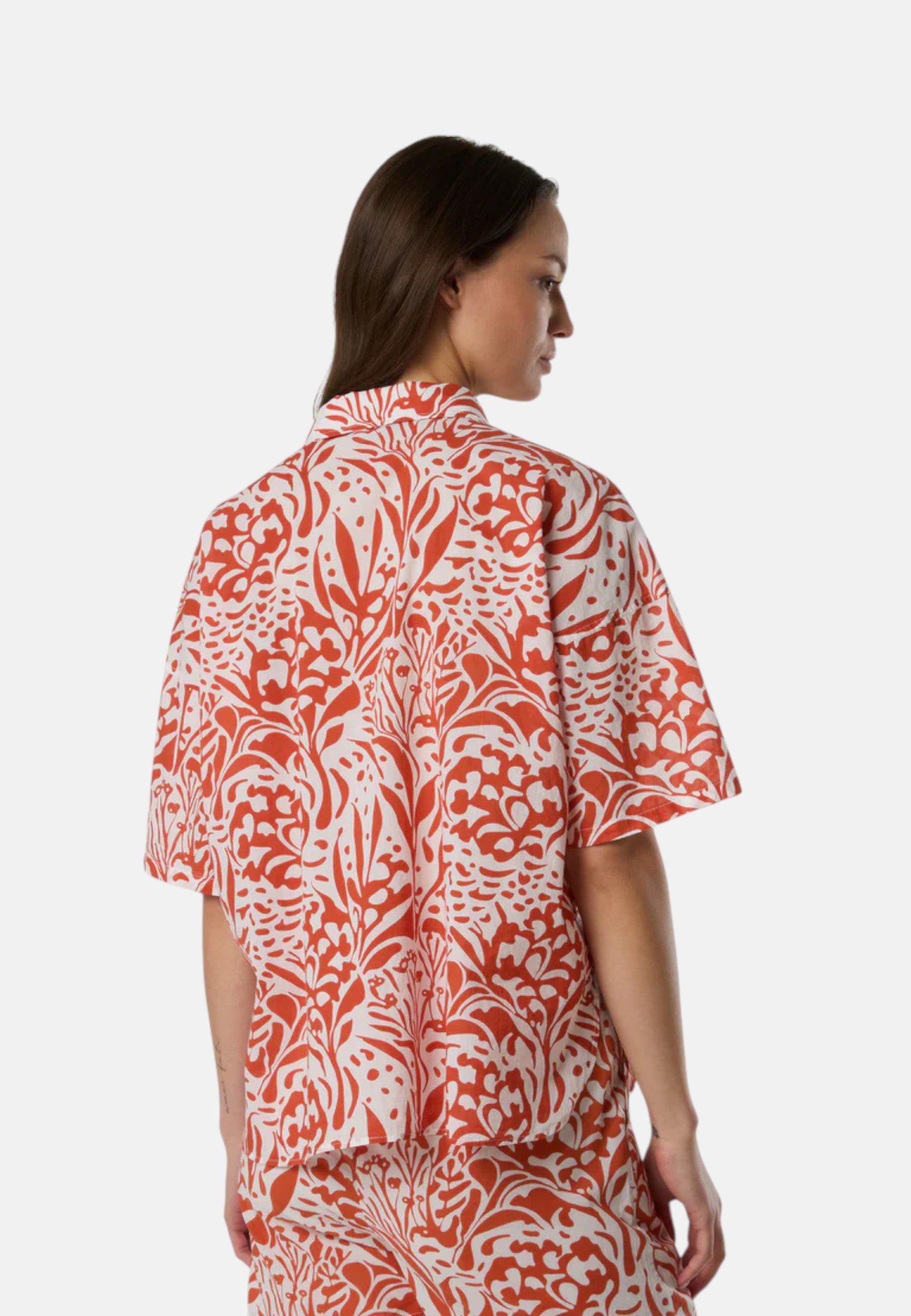 Camicia Donna in mussola con stampa corallo North Sails Combo 2