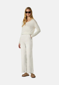 Pantaloni Donna in lino con vita paperbag North Sails Marshmallow