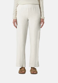 Pantaloni Donna in lino con vita paperbag North Sails Marshmallow