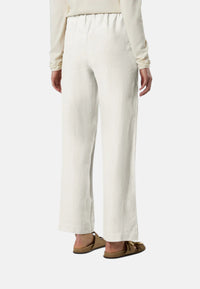 Pantaloni Donna in lino con vita paperbag North Sails Marshmallow