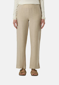 Pantaloni Donna in lino con vita paperbag North Sails Light Stone