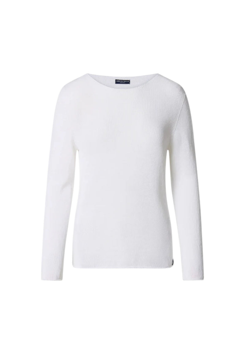 Maglia con scollo a barca senza cuciture Donna North Sails Marshmallow