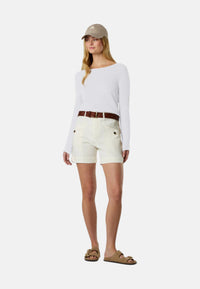 Maglia con scollo a barca senza cuciture Donna North Sails Marshmallow