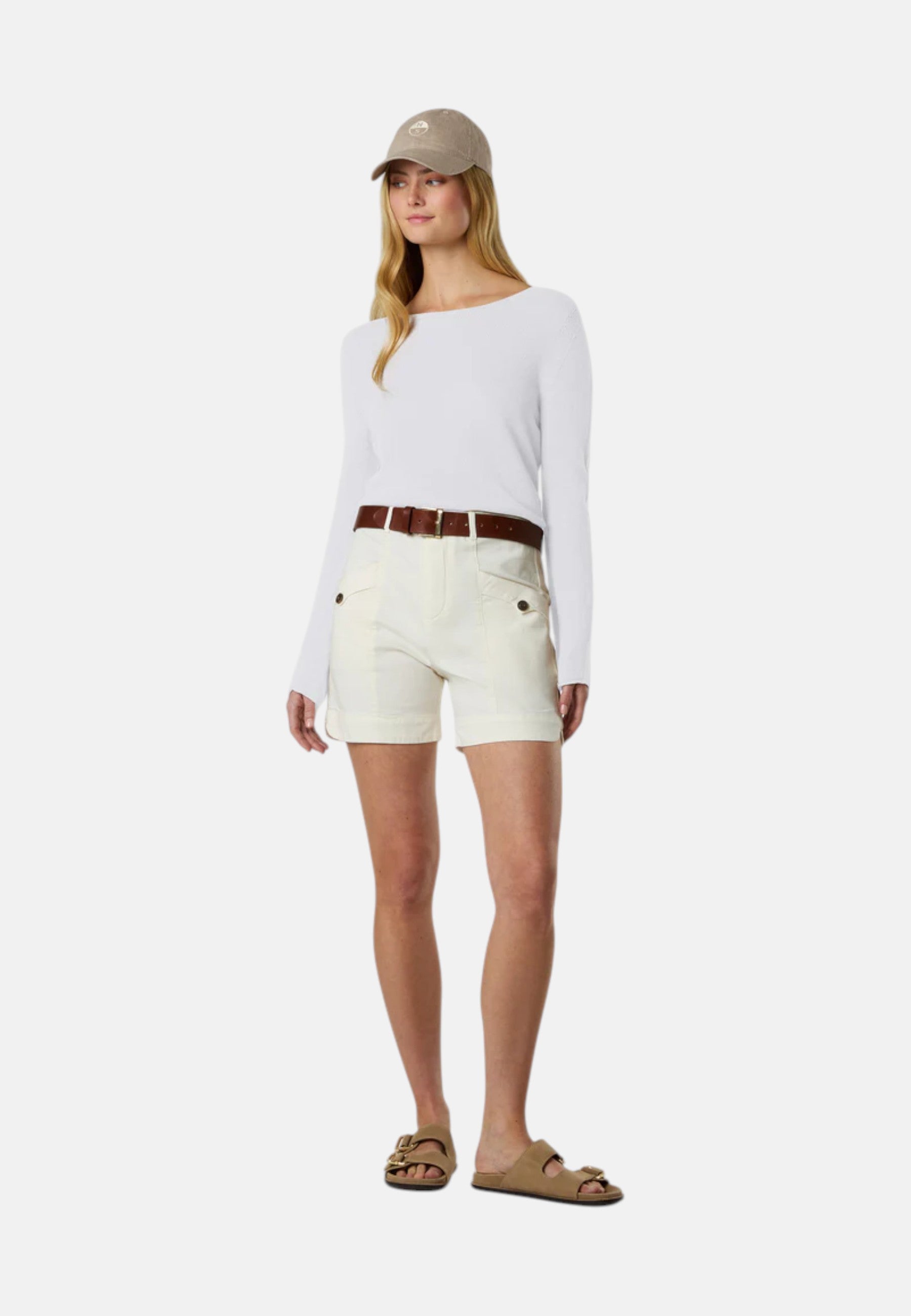 Maglia con scollo a barca senza cuciture Donna North Sails Marshmallow