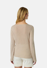 Maglia con scollo a barca senza cuciture Donna North Sails Light Stone