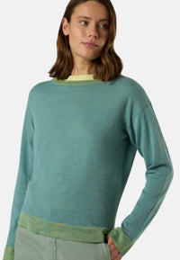 Maglia Donna con scollo a barca e bordi in viscosa North Sails Iceberg Green