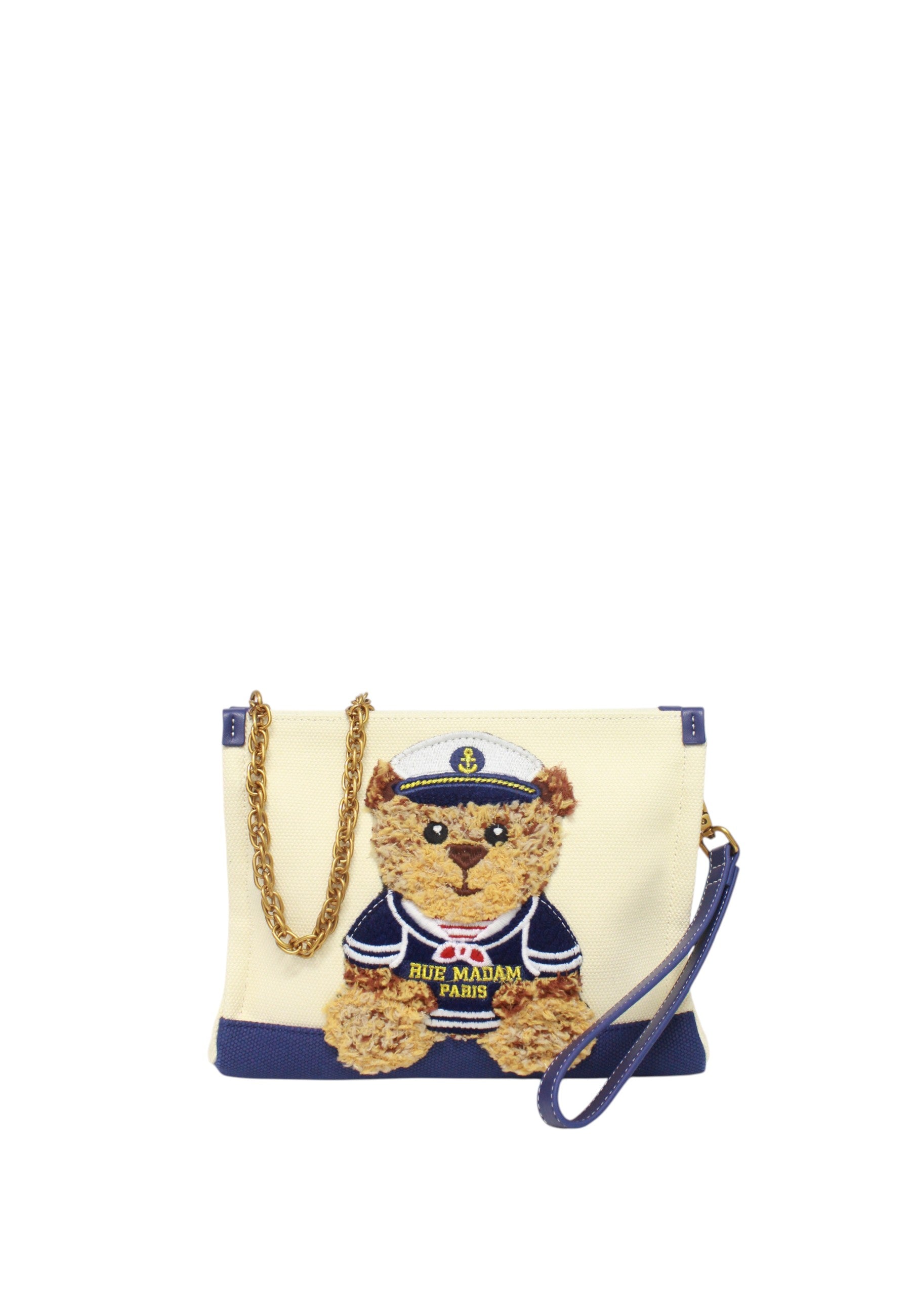 Borsa Donna Rue Madam Paris Marvin Clutch Summer Teddy Bear Canvas