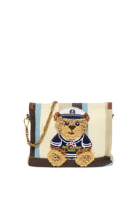 Borsa Donna Rue Madam Paris Marvin Clutch Summer Teddy Bear Canvas