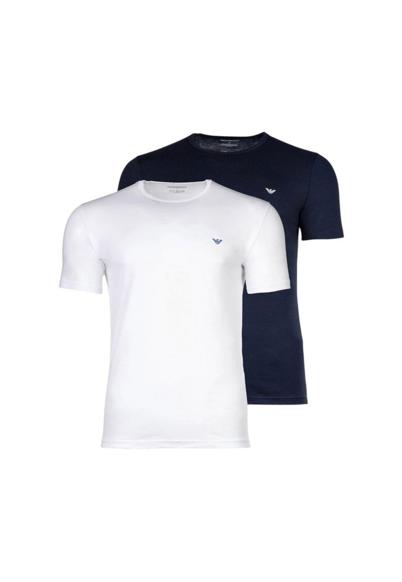 Bi-Pack T-Shirt Uomo Emporio Armani Blue/white