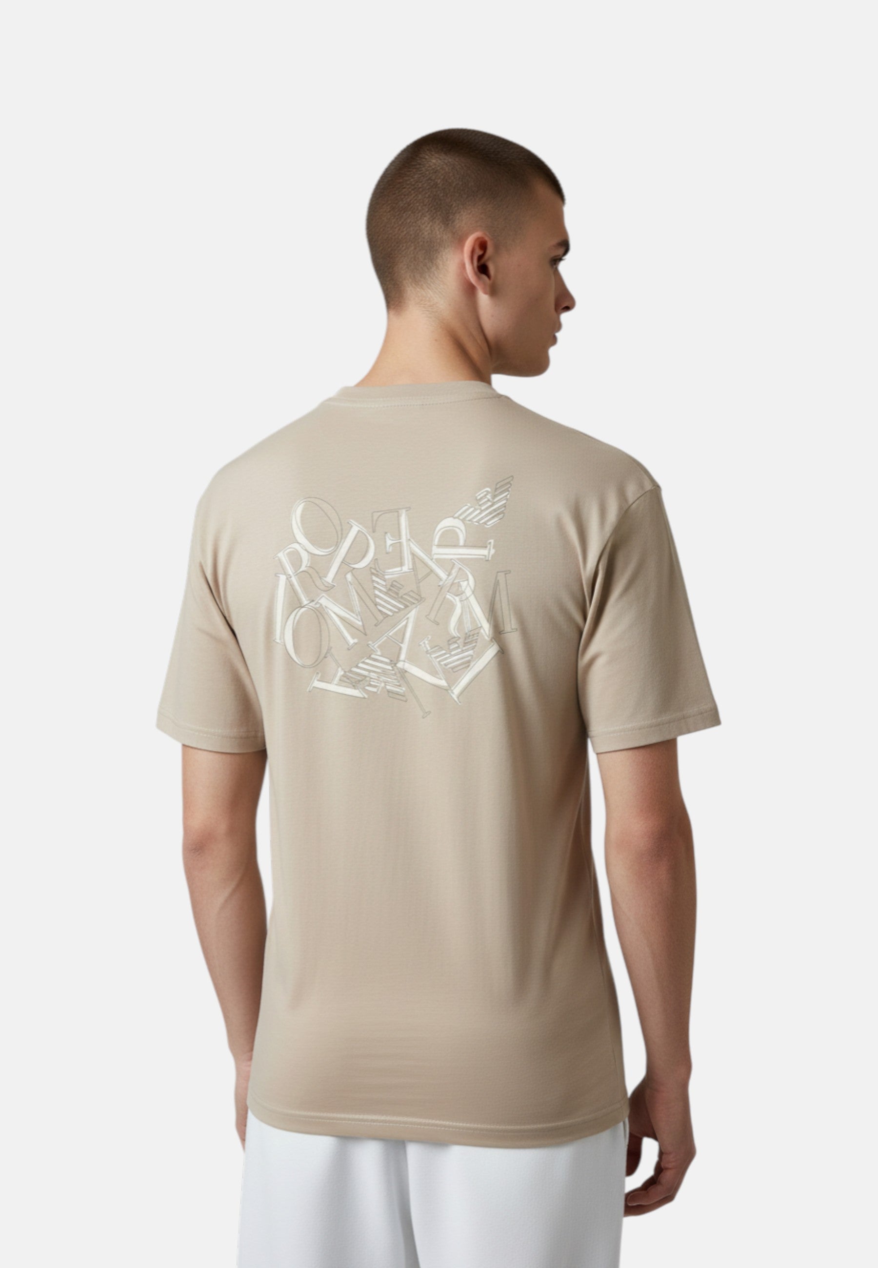 T-Shirt Uomo Emporio Armani Taupe/stone