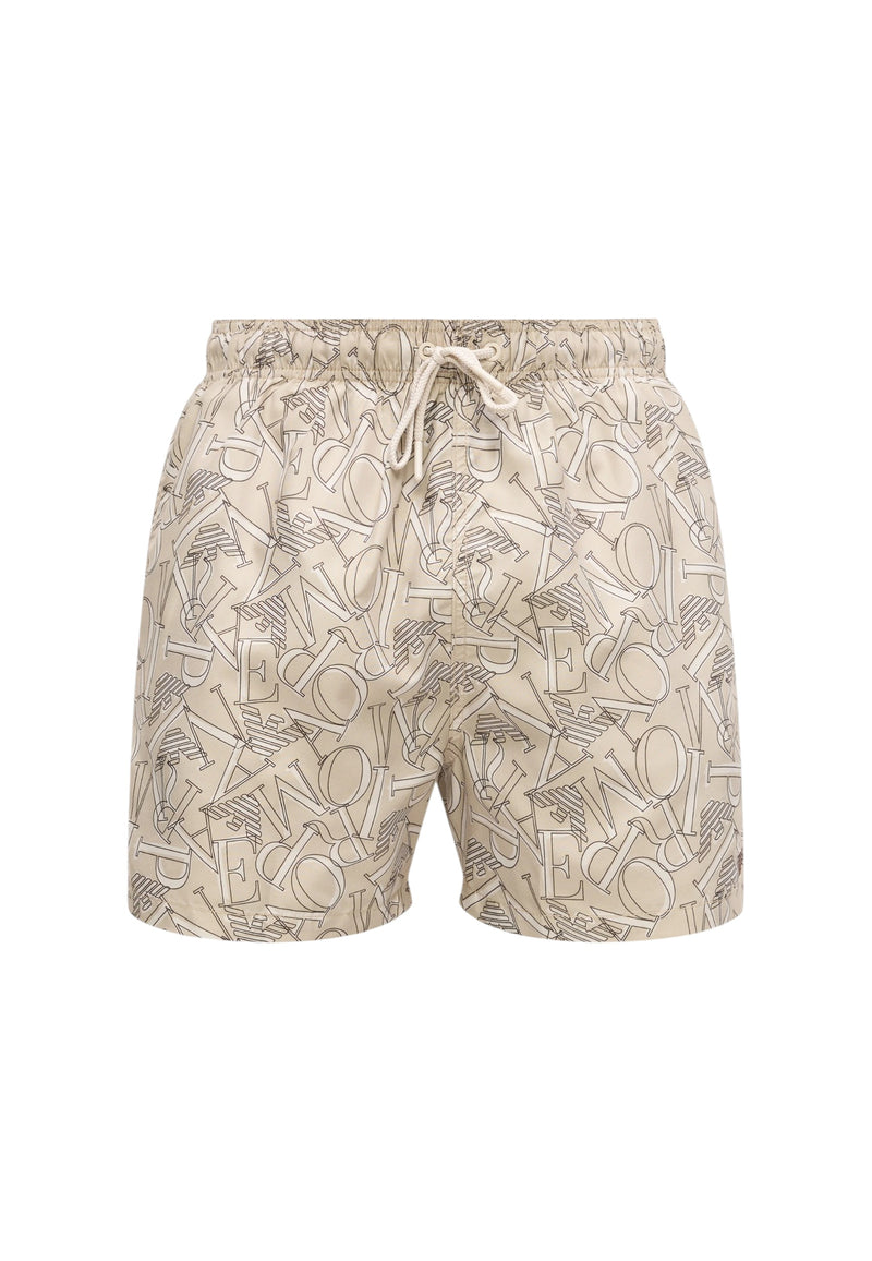 Costume da Bagno Boxer Uomo Emporio Armani Taupe/stone