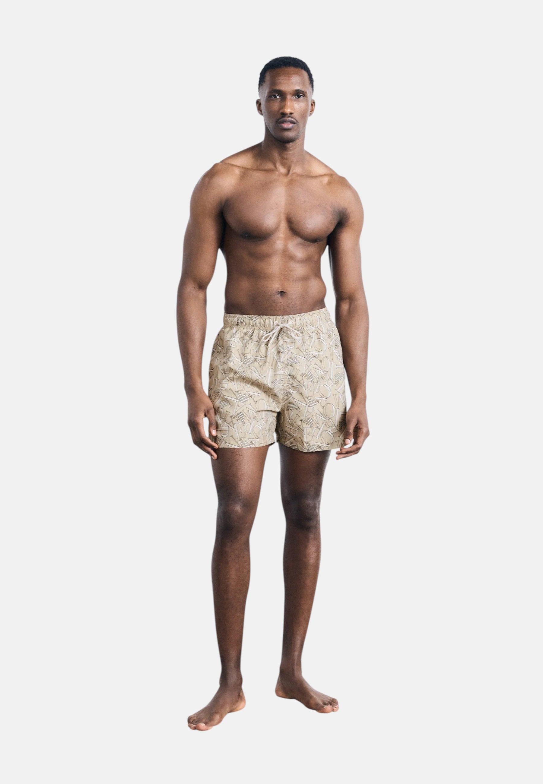 Costume da Bagno Boxer Uomo Emporio Armani Taupe/stone