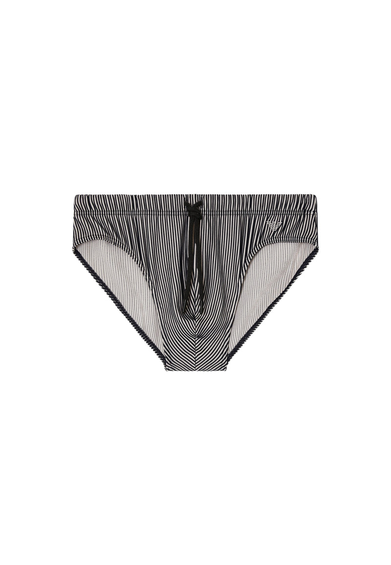 Slip Mare Uomo Emporio Armani Righe Nero