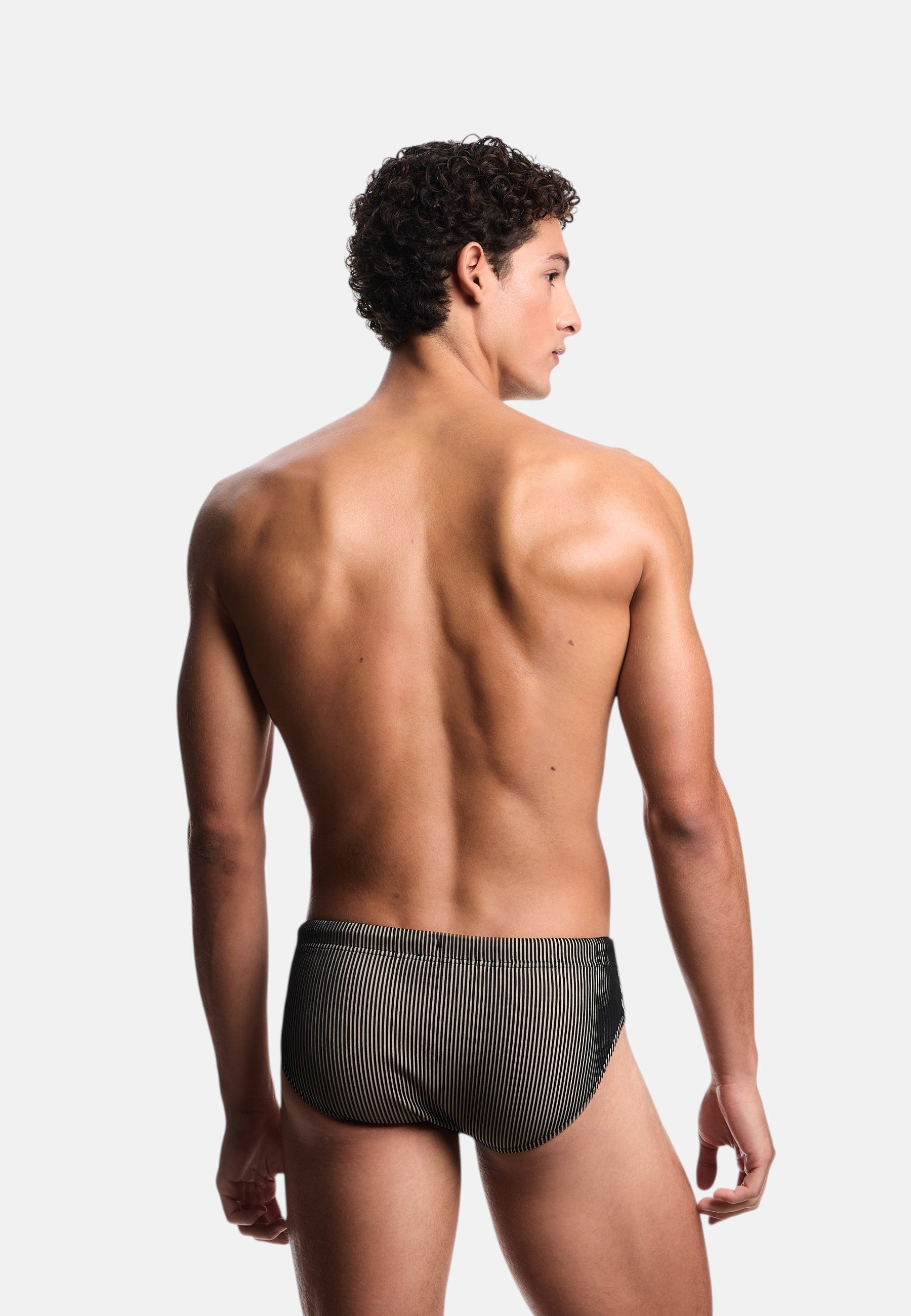 Slip Mare Uomo Emporio Armani Righe Nero