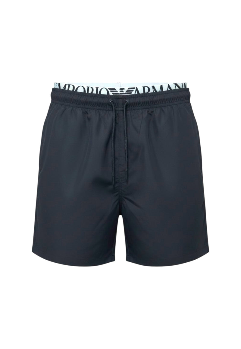 Boxer Emporio Armani Uomo in Cotone Stretch con Fascia Logata Armani Blue