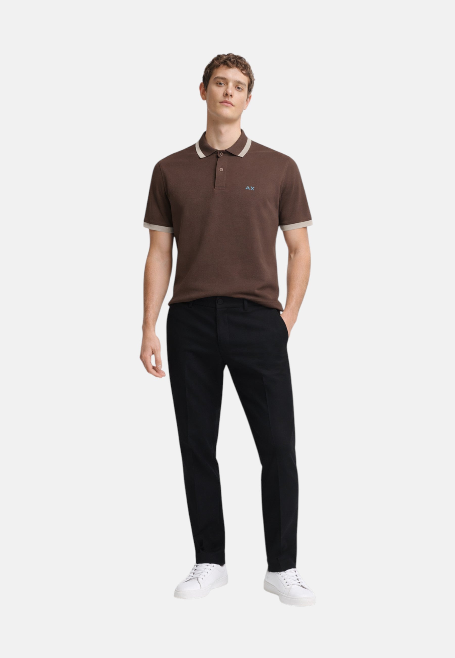 Polo Uomo Sun68 Marrone