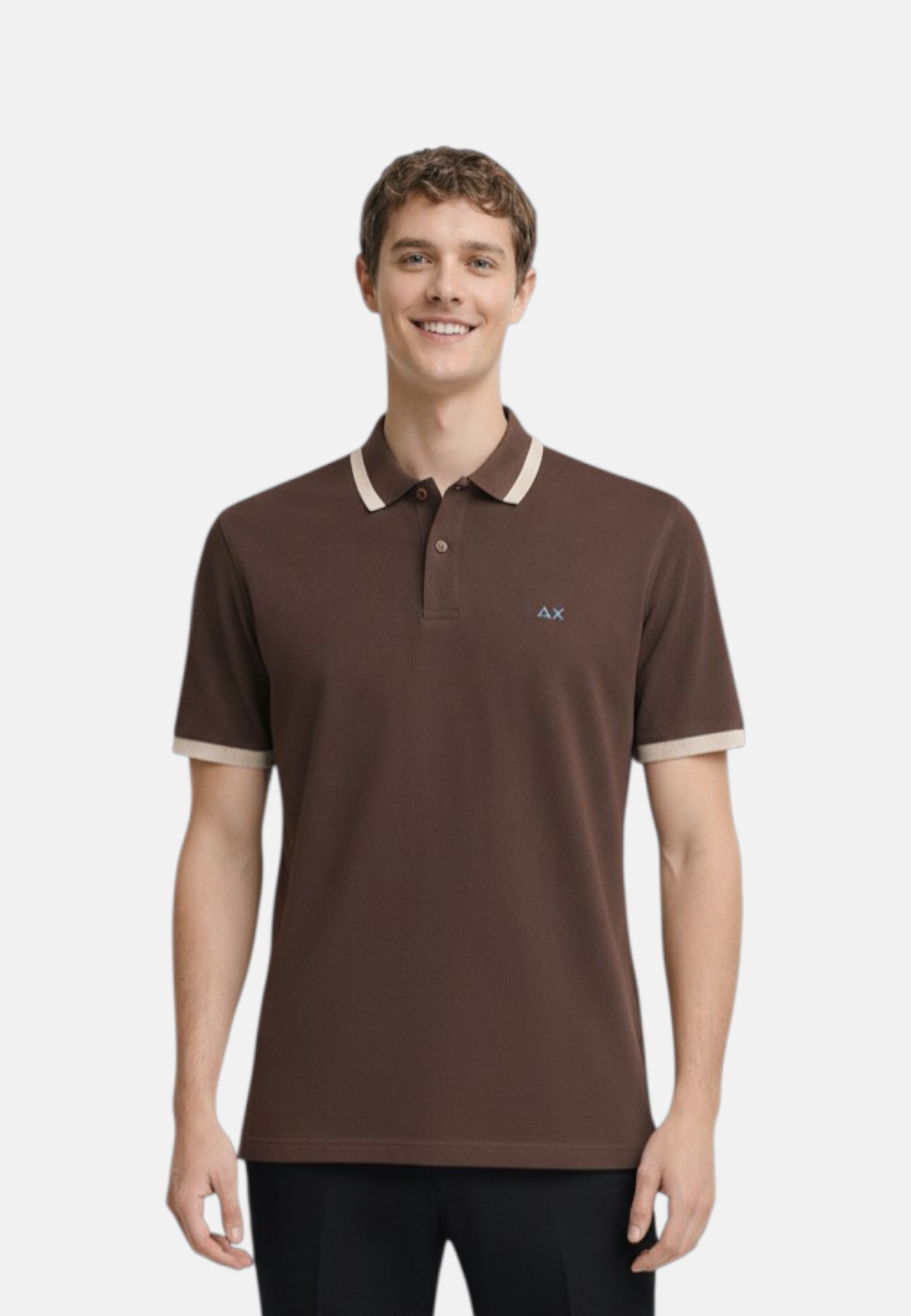 Polo Uomo Sun68 Marrone