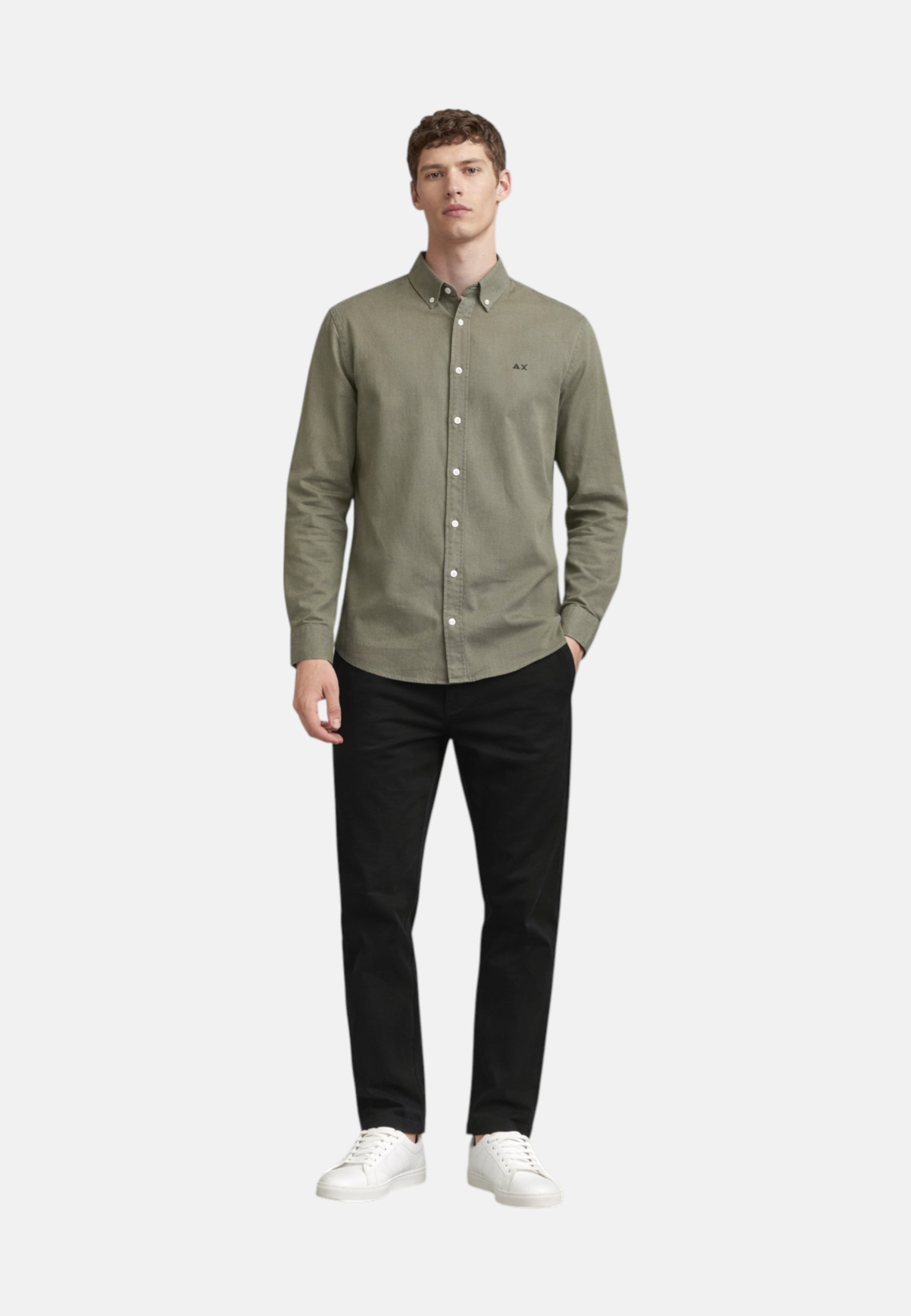 Camicia Uomo Sun 68 Verde Salvia