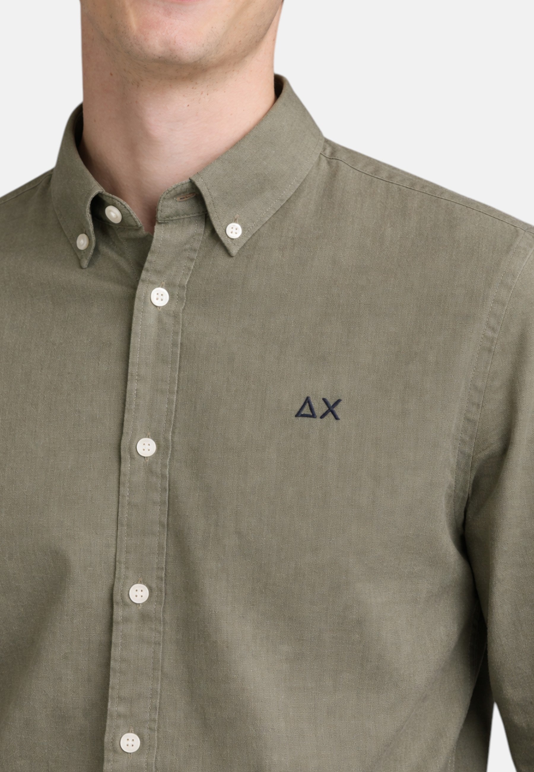 Camicia Uomo Sun 68 Verde Salvia