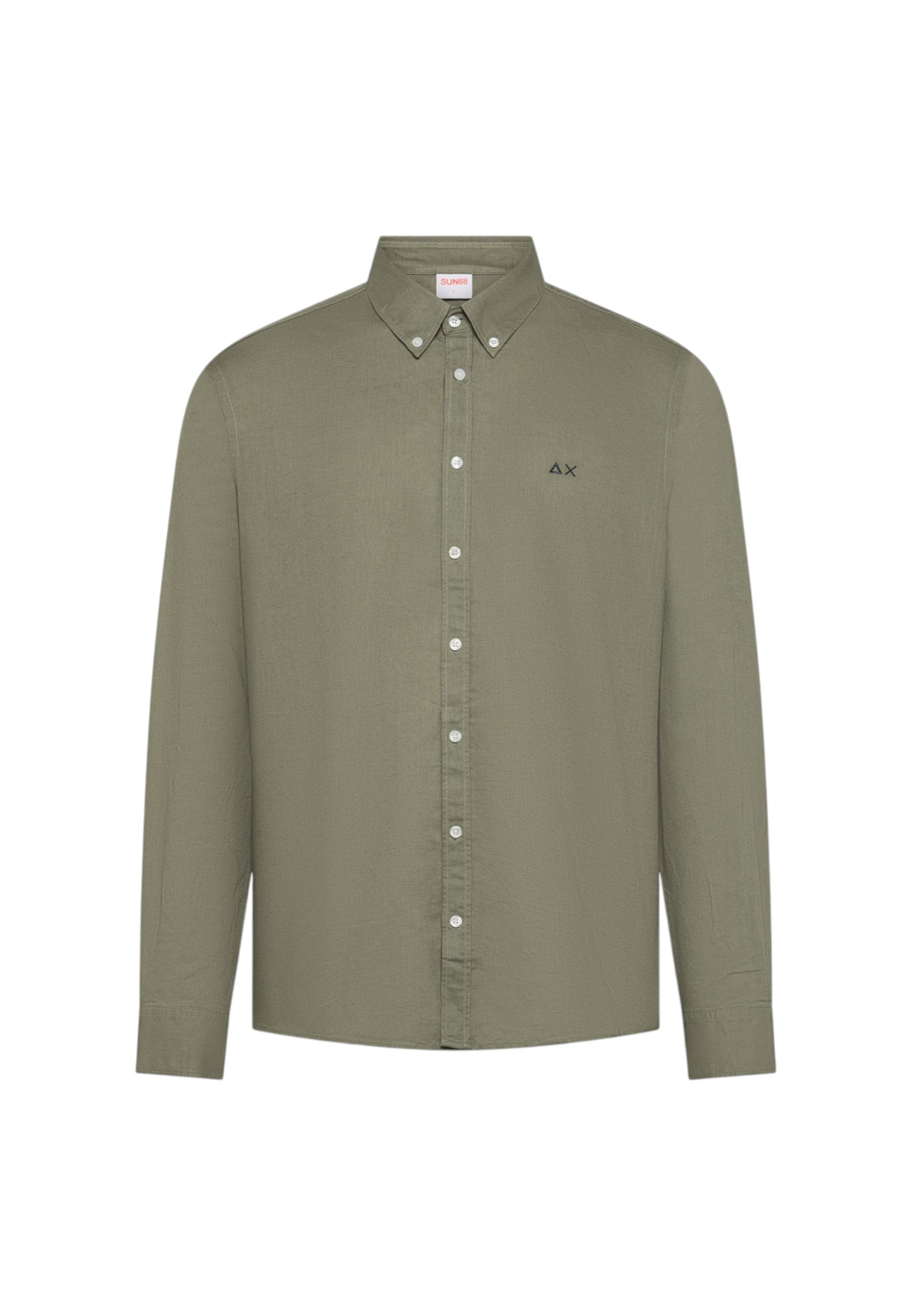 Camicia Uomo Sun 68 Verde Salvia