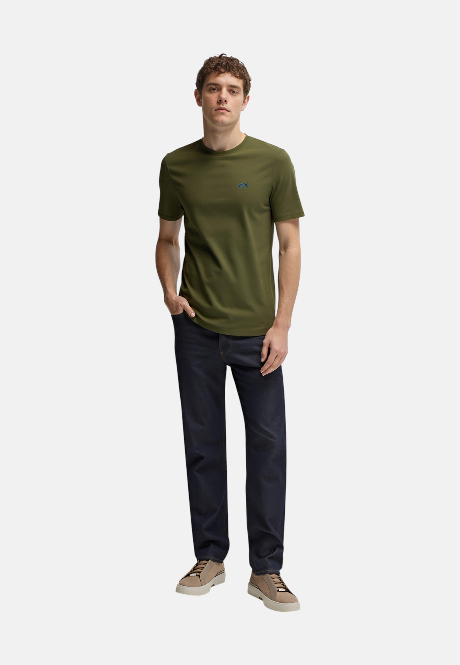 T-Shirt Uomo Sun68 Verde Scuro