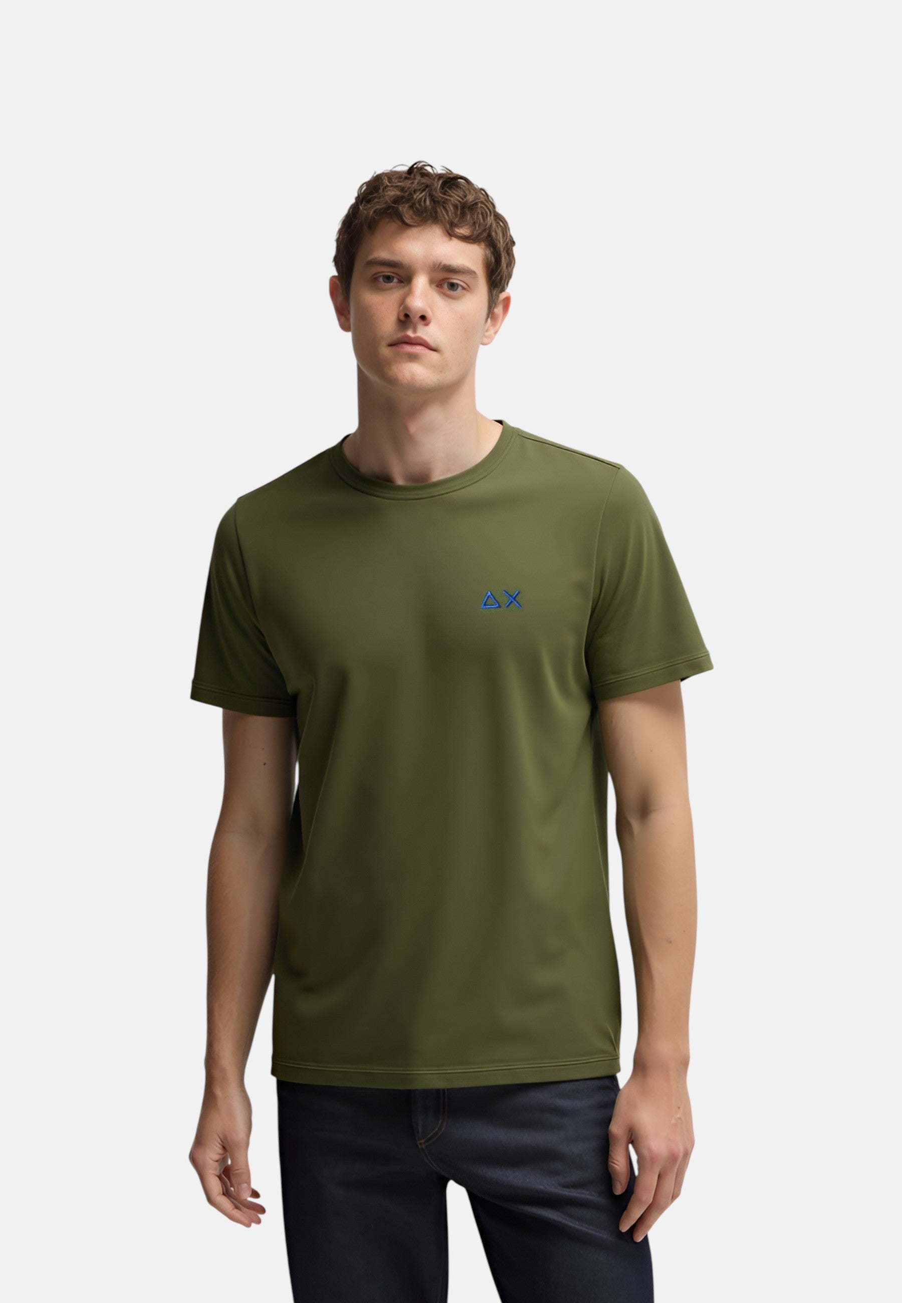 T-Shirt Uomo Sun68 Verde Scuro
