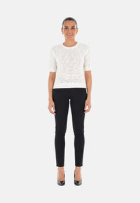 T-Shirt Donna Sun68 Bianco Panna