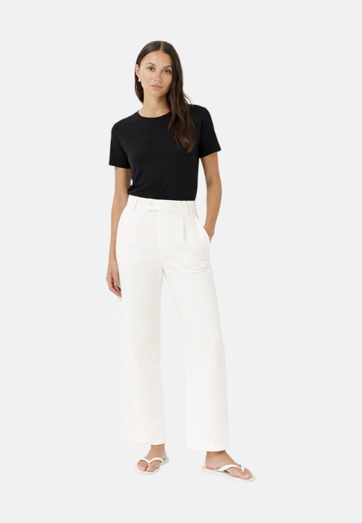 Pantaloni Donna Sun 68 Bianco
