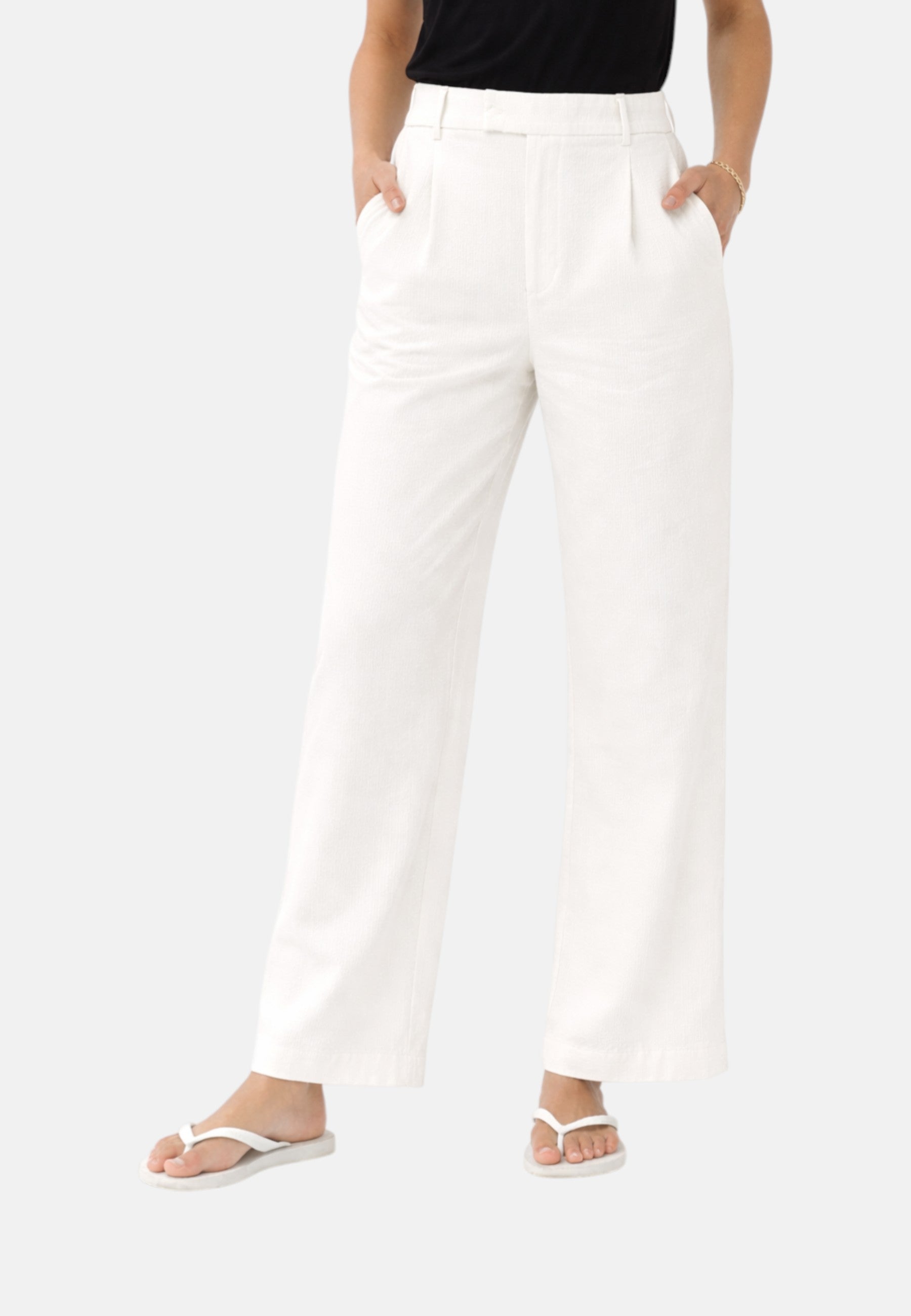 Pantaloni Donna Sun 68 Bianco