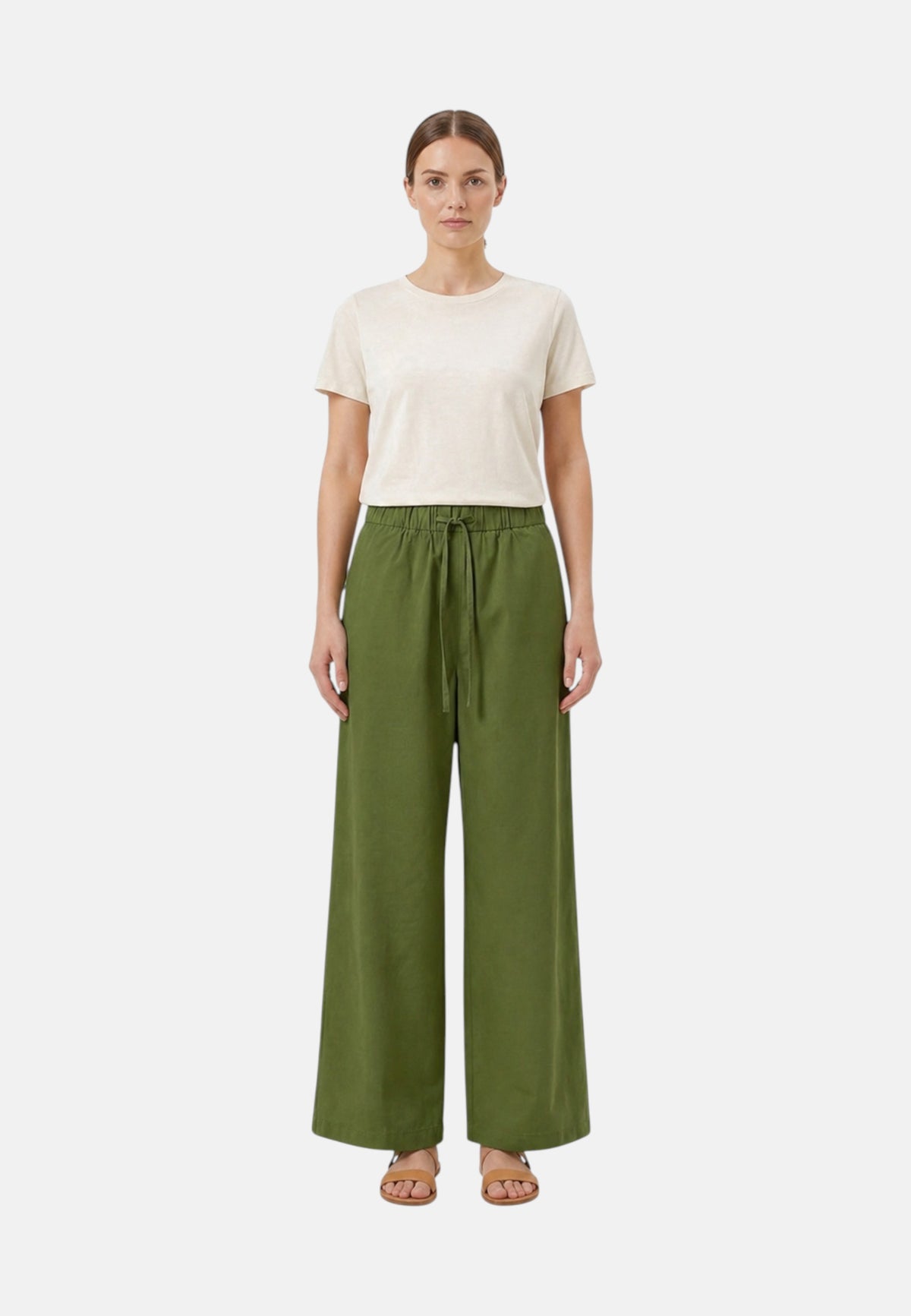 Pantalone Donna Sun68 Verde Scuro