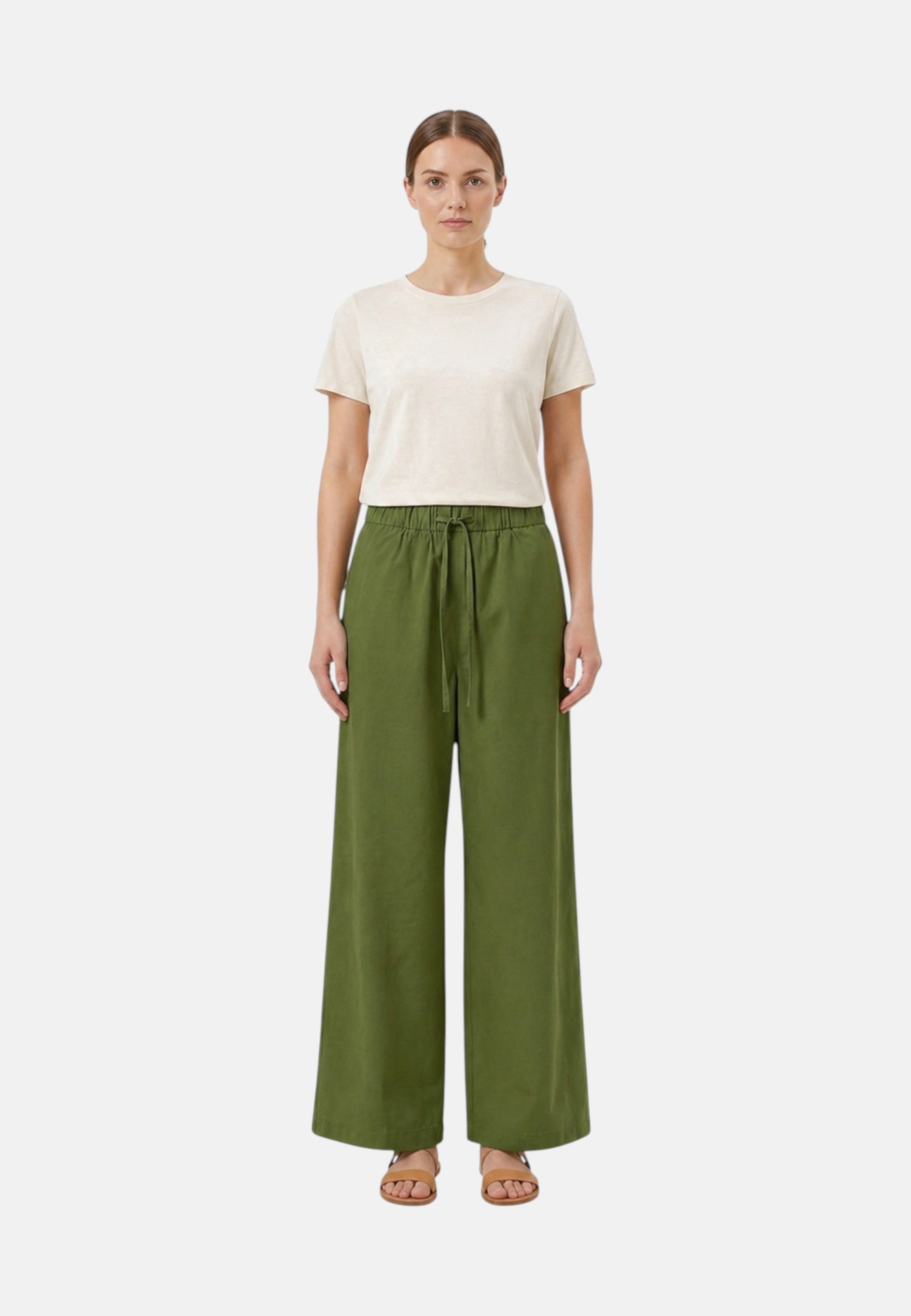 Pantalone Donna Sun68 Verde Scuro